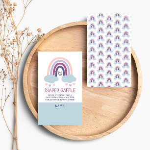 Cute Little Rainbow Diaper Raffle Enclosure Card
