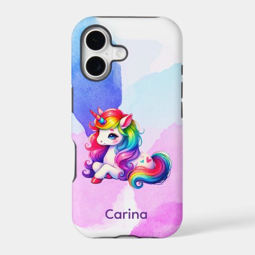Cute Little Rainbow Unicorn iPhone 17 Case