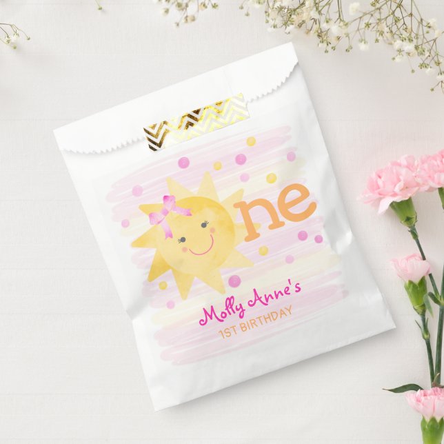 Cute Little Ray of Sunshine 1st Birthday Favor Bag (Sealed)
