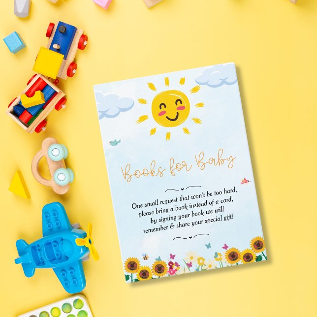 Cute little ray of Sunshine Baby Shower  Enclosure Card (Creator Uploaded)