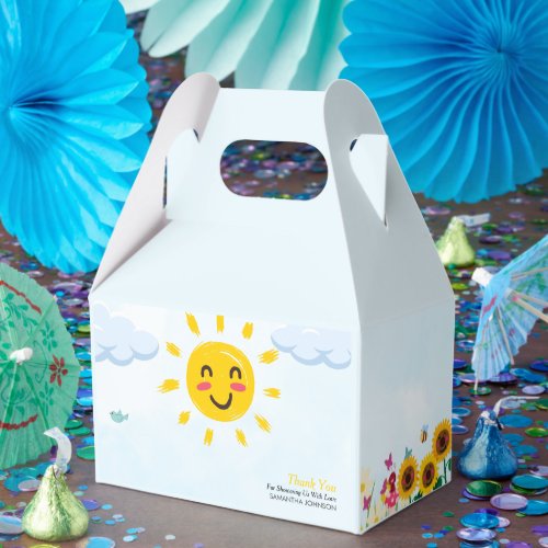 Cute Little Ray of Sunshine Baby Shower Favor Boxes