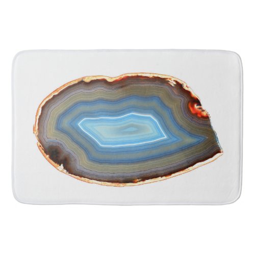 Cute Little Red Devil Hiding in the Agate  Bath Mat