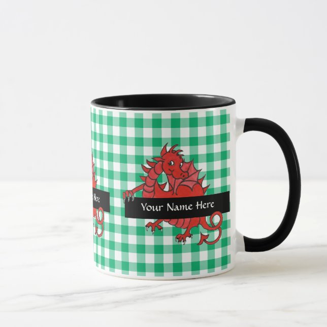 Cute Little Red Dragon Coffee Mug to Personalize (Right)
