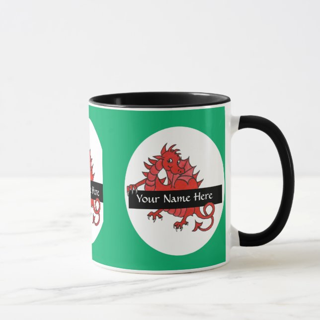 Cute Little Red Dragon Coffee Mug to Personalize (Right)