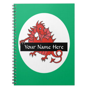 Cute Little Red Dragon Notebook to Personalize