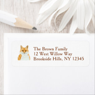 Cute Little Red Fox - custom return address label. Label