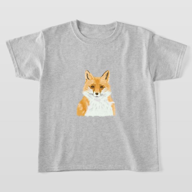 Cute Little Red Fox - transparent. T-Shirt (Laydown)