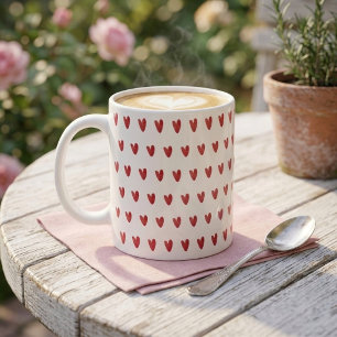 Cute Little Red Hearts All Over Print Coffee Mug