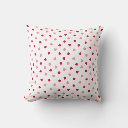 cute little red hearts throw pillow