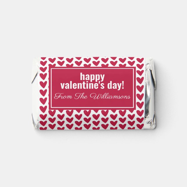 Cute Little Red Hearts Valentine's Day Hershey's Miniatures (Front)
