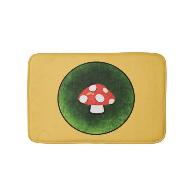Cute Little Red Mushroom Bathroom Mat (Front)