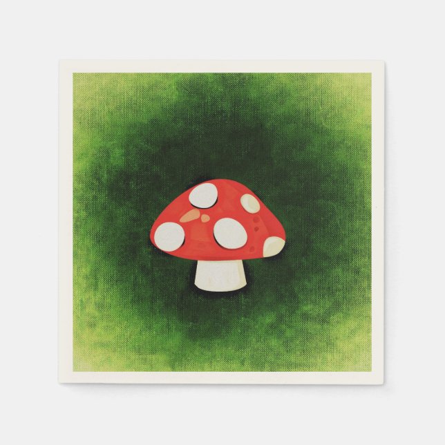 Cute Little Red Mushroom Paper Napkins (Front)