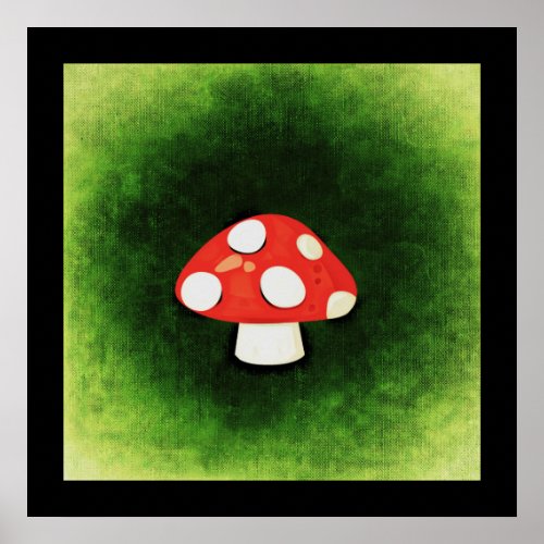 Cute Little Red Mushroom Poster