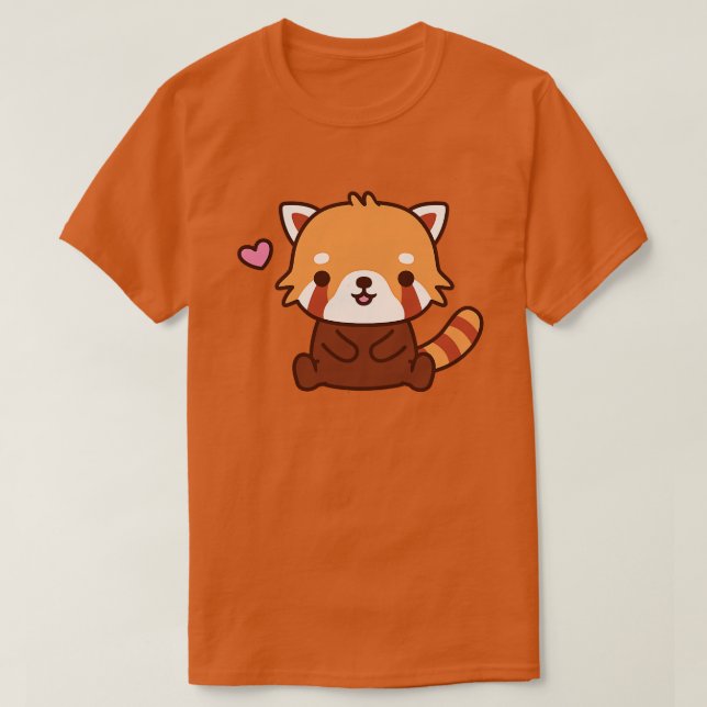 Cute Little Red Panda T-Shirt (Design Front)