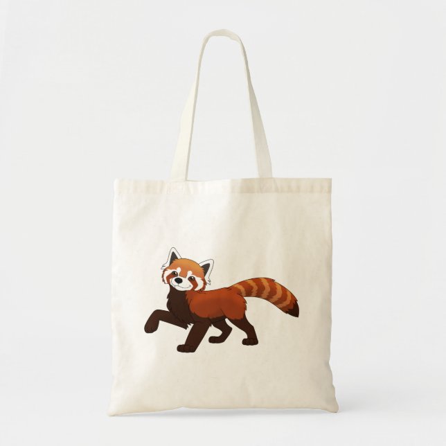Cute Little Red Panda Tote Bag (Front)