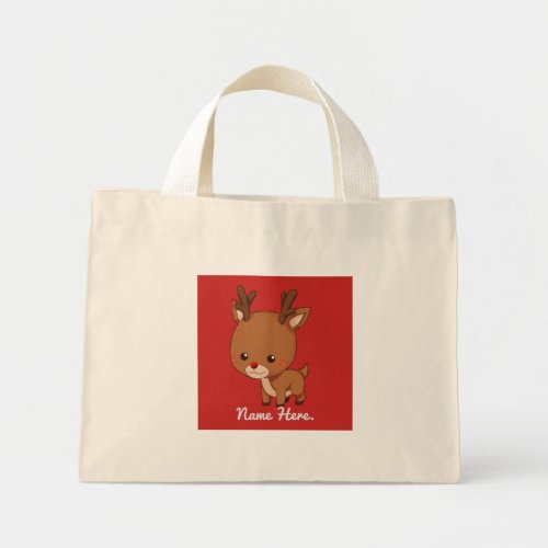 Cute Little Reindeer Mini Tote Bag