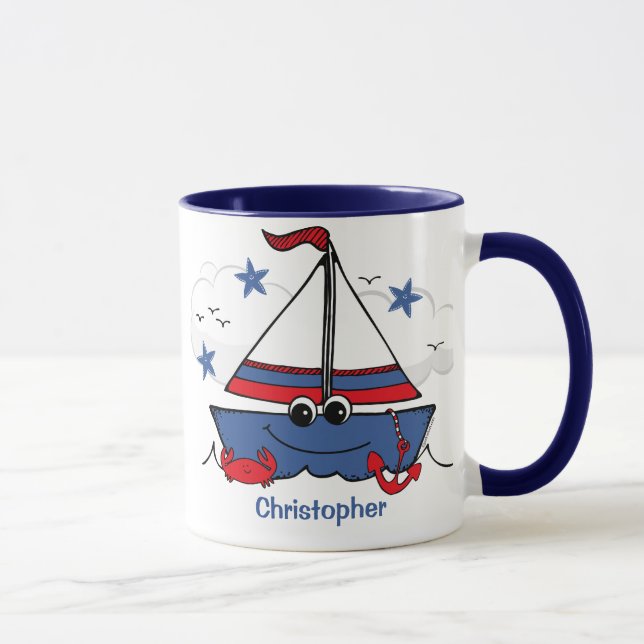 Cute Little Sailboat Mug (Right)