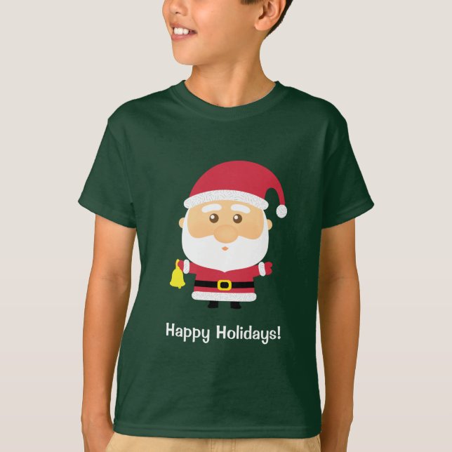 Cute Little Santa Claus Christmas T-Shirt (Front)
