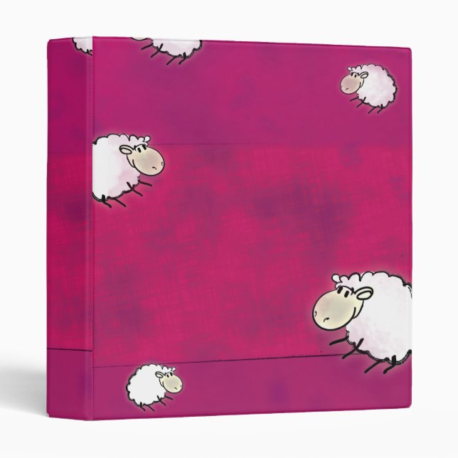 cute little sheep 3 ring binder (Front/Spine)