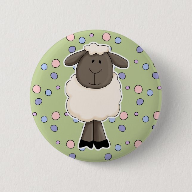 Cute little sheep ewe button (Front)