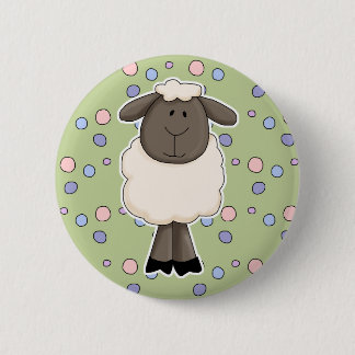 Cute little sheep ewe button