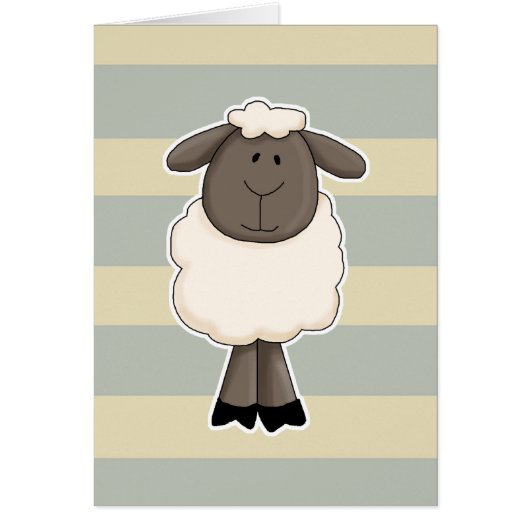 Cute little sheep ewe cards (Front)
