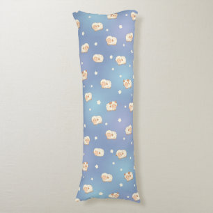 Cute Little Sheep Pattern on Blue Body Pillow