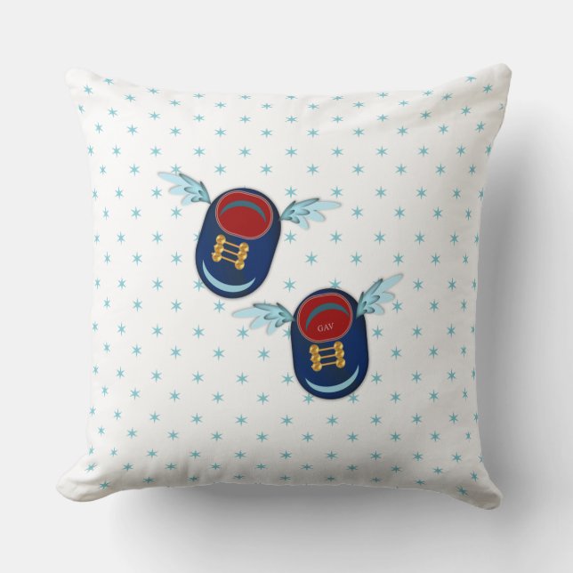 Cute little shoes throw pillow (Front)