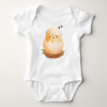 CUTE LITTLE SLEEPING CHICK IN AN EASTER EGG