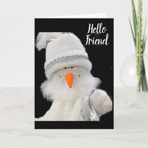 CUTE LITTLE SNOWMAN SAYS MERRY CHRISTMAS TO YOU CARD