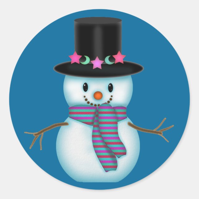 Cute Little Snowman Stickers (Front)