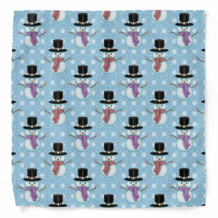 Cute Little Snowmen Pattern Bandana
