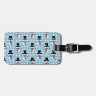 Cute Little Snowmen Pattern Luggage Tag