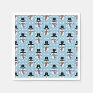 Cute Little Snowmen Pattern Napkins