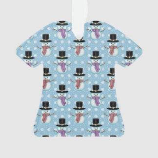 Cute Little Snowmen Pattern Ornament