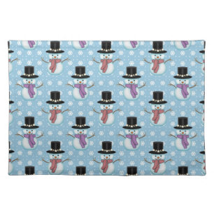 Cute Little Snowmen Pattern Placemat