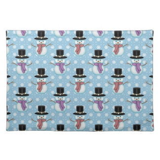 Cute Little Snowmen Pattern Placemat