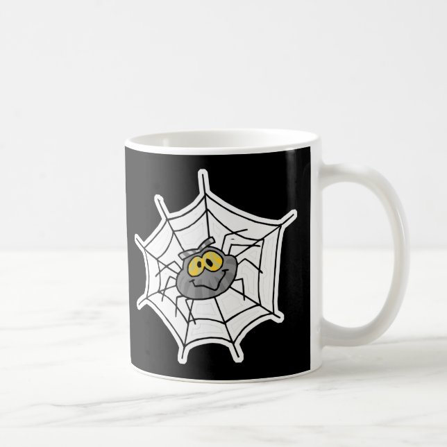 cute little spider in web coffee mug (Right)