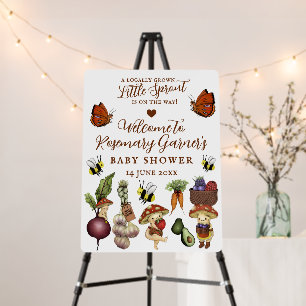 Cute Little Sprout Baby Shower Welcome Sign