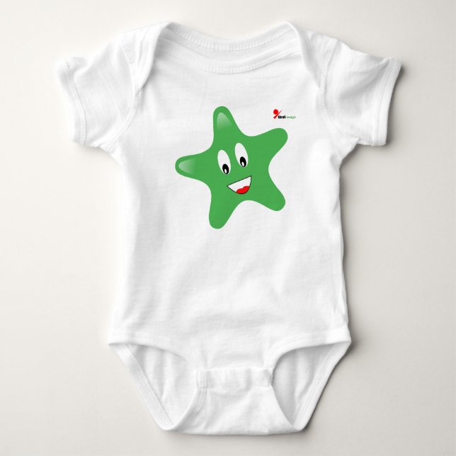 Cute Little Star Personalized Baby Bodysuit Newbor (Front)