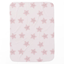 Cute Little Star Pink Baby Blanket