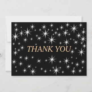 cute little stars thank you card