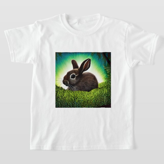 Cute Little Storybook Bunny T-Shirt (Laydown)