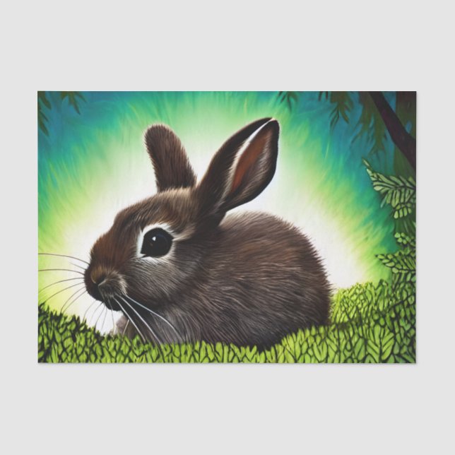Cute Little Storybook Bunny Tissue Paper (Front)