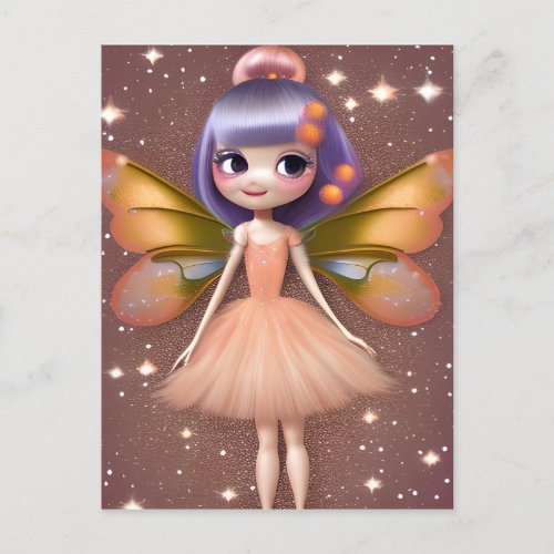 Cute Little Stunning Rendition Glitter Texture Sil Holiday Postcard