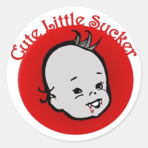 Cute Little Sucker Classic Round Sticker