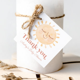 Cute Little Sun Boho Baby Shower Thank You Favor Tags
