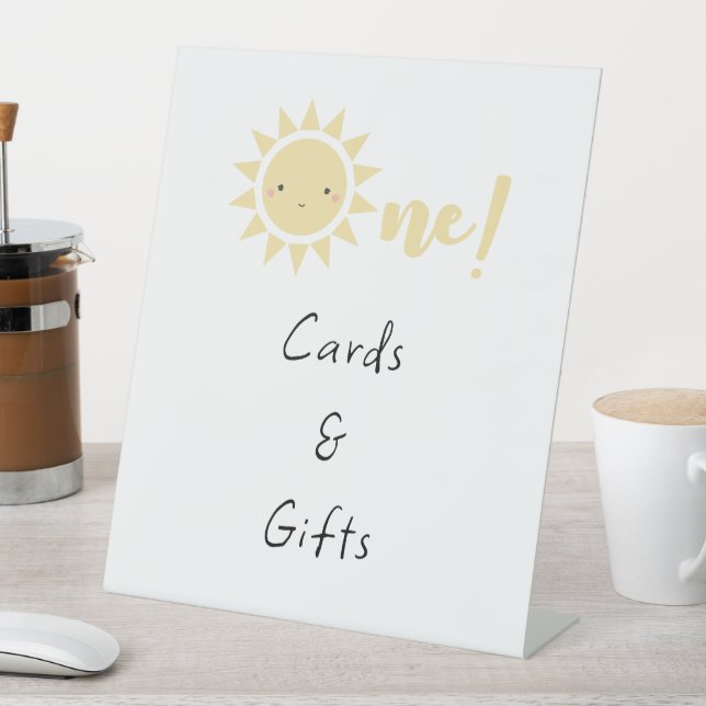 Cute Little Sunshine 1st Birthday Pedestal Sign (In SItu)