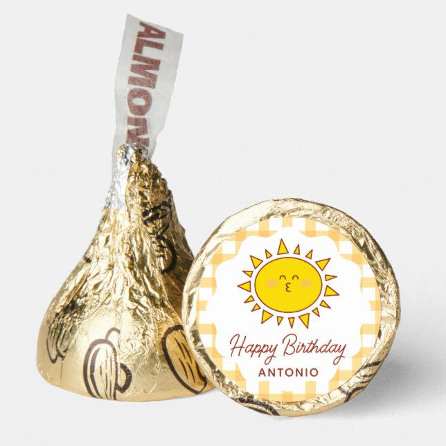 Cute Little Sunshine Kids Happy Birthday Party Hershey®'s Kisses® (Front)