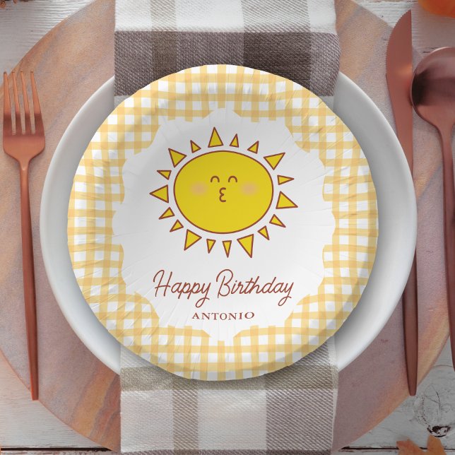 Cute Little Sunshine Kids Happy Birthday Party Paper Bowls (Creator Uploaded)